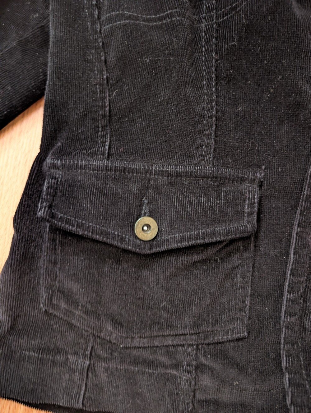 Black Ribbed Jacket Large - Picture 6 of 6